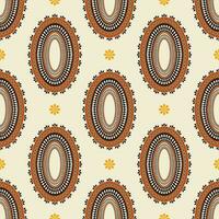 Colorful African ethnic geometric pattern. Floral geometric oval shape seamless pattern african style. African pattern use for fabric, textile, home decoration elements, upholstery, wrapping. vector