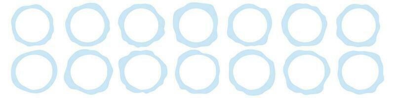 Hand drawn scribble circles set. line elements collection. Vector isolated illustration