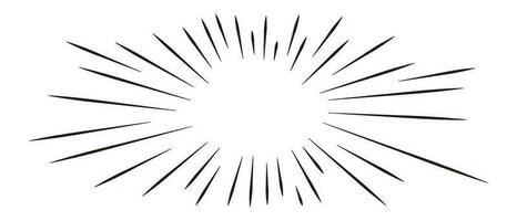 Comic action lines.Manga speed effect frame. Cartoon boom,bang,radial burst.Vector isolated illustration vector