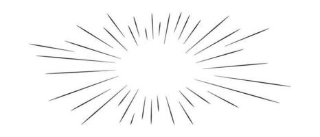 Comic action lines.Manga speed effect frame. Cartoon boom,bang,radial burst.Vector isolated illustration vector