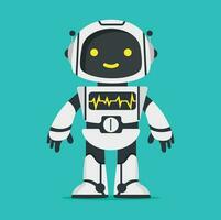 Retro Ai robot character cartoon vector