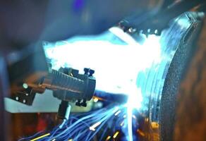 Butt welding underwater pipeline using automatic equipment photo