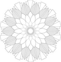Unique complex mandala coloring book page design vector
