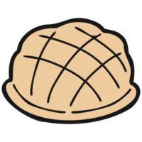 isolate bakery melon bread png