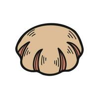 isolate hand drawing bakery bread vector design