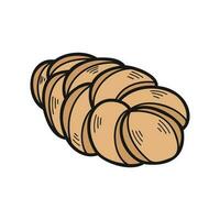 isolate bakery challah bread vector