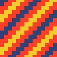 Blue,red,and yellow chessboard checkered flag pattern.  Chess texture with diagonal tiles vector illustration.