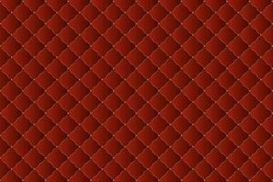 Luxury red velvet upholstery background with golden beads and chains. Seamless vector illustration.