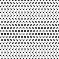 Black and white X cross geometric pattern. Tillable crossover mosaic web page background, textile design, graphic design. vector