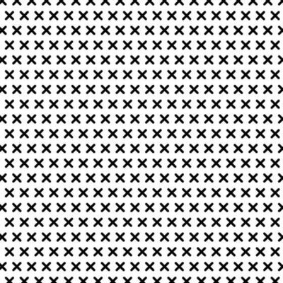 Black and white X cross geometric pattern. Tillable crossover mosaic web page background, textile design, graphic design.