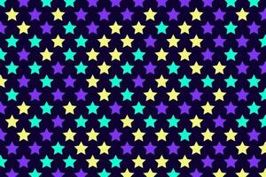 Purple,cyan,yellow star sparkle pattern background. Colorful stars structure vector illustration.