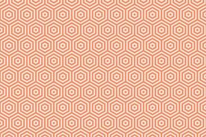Pink and orange hexagon structure seamless pattern. Hexagonal texture background vector illustration.