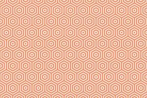 Pink and orange hexagon structure seamless pattern. Hexagonal texture background vector illustration.