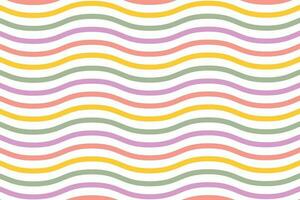 Colorful wavy lines seamless pattern background. Wave structure illusion vector illustration.