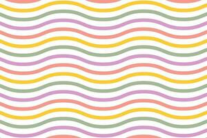 Colorful wavy lines seamless pattern background. Wave structure illusion vector illustration.