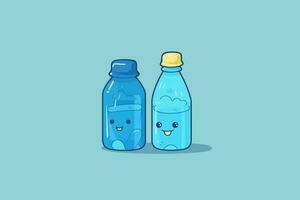 A couple of Funny bottle vector illustration photo