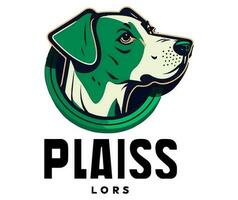 Mascot Dog Head Sticker Logo design photo