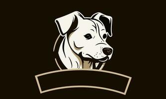 White Dog Head logo design photo