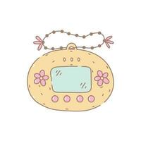 Tamagotchi vintage game vector