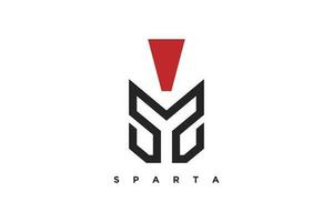 espartano logo vector con creativo único diseño