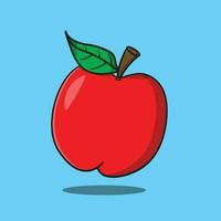 linda dibujos animados vector de dulce manzana