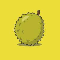 Cute Durian vector illustration icon isolated