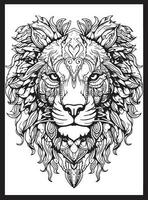 Animals Mandala Adult Coloring Pages vector