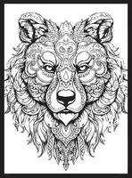 animales mandala adulto colorante paginas vector