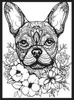 perro mandala colorante paginas vector