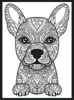 Dog Mandala Coloring Pages vector