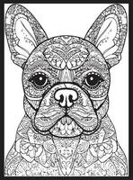 perro mandala colorante paginas vector