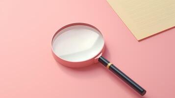 magnifying Glass Searching for a New Job or Employee, We Are Hiring, Job Vancancy Concept. photo