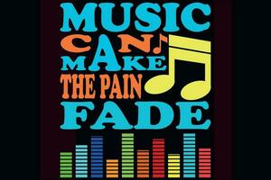 Music can make the pain fade vector