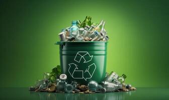 Recycling Concept, Recycle Sign for Ecological Zero Waste Lifestyle. photo