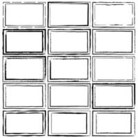 Set of black and white frames vector