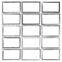 Black and white frames set vector