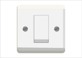 light switch on white background vector