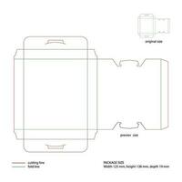 Die-cutting of packaging  with cut and fold lines. Vector. vector