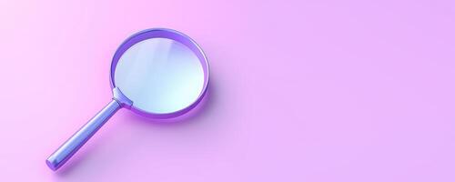 magnifying Glass with Copy Space Searching for a New Job or Employee, We Are Hiring, Job Vancancy Concept. photo