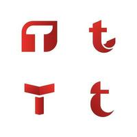 Letter T logo icon design template vector