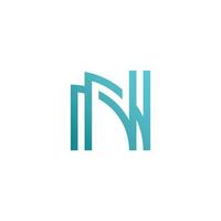 Letter N logo template elements vector