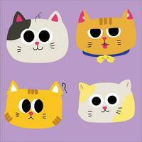 cat , chubby cat , various cat vector