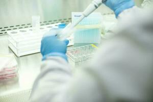 cell culture at the laboratory of cell culture, medical and medicine photo