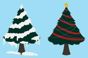 Navidad árbol , nieve árbol , piña árbol vector