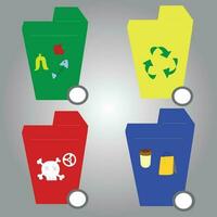 trash bin, trash vector