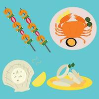 seafood, fishing, marine products vector