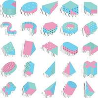 Geometric Memphis Element Set Collection vector