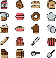 Element Set Collection Bakery Cake vector