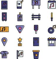 Music Festival Icon Set Collection vector