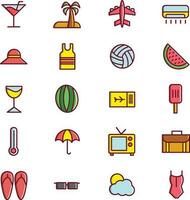 Element Summer Beach Set Collection vector